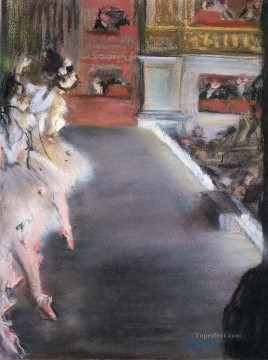 Bailarines en la antigua ópera Edgar Degas. Pinturas al óleo